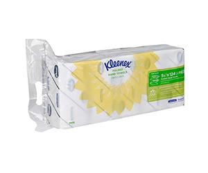 Kleenex® Folded Lot de 5 paquets de 124 serviettes en papier 2 plis