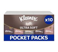 Kleenex Lot de 10 paquets de 7 mouchoirs ultra doux 4 plis
