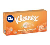 KLEENEX - Mouchoirs boîte Allergy Comfort (12 boîtes de 56 mouchoirs) - apporte un plus grand confort en cas de symptômes d’allergie - Fabriqué en France