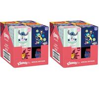 KLEENEX - Mouchoirs boîte cubique Disney (12 boites de 48 mouchoirs) - ludique avec les personnages préférés de vos enfants (Lot de 2)