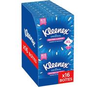 KLEENEX - Mouchoirs boîte Original XL (16 boites de 40 mouchoirs) - 2x plus grand* - doux et résistant