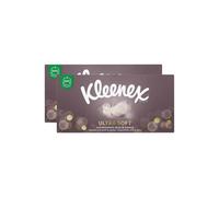 Kleenex mouchoirs en papier ultra-doux, 3 plis, doux et soyeux, 2 boîtes, 128 mouchoirs (2 paquets de 1)