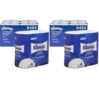 Kleenex Papier Toilette, 4 Épaisseurs, Blanc, Doux et Résistant, Certifié FSC, Format Petits Rouleaux, 24 Rouleaux x 160 Feuilles (3 840 Feuilles au Total), article 8484 (Lot de 2)