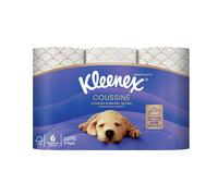 KLEENEX Papier toilette blanc coussiné doux 3 épaisseurs 6 rouleaux