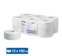 KLEENEX Papier toilette mini jumbo Kleenex, lot de 12