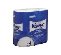 Kleenex Papier toilette Premium Standard quadruple épaisseur - 8484 - Rouleau de 160 feuilles - Blanc - Carton de 24 rouleaux