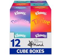 Kleenex Take a Moment Collection Mouchoirs - 12 boîtes à mouchoirs cubiques - In Aid of Mind - Contient 4 motifs différents
