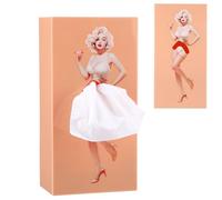 KleenexBox Boîte à mouchoirs rétro pour fille avec jupe volante, boîte à mouchoirs, boîte à mouchoirs, décorative, convient pour le salon, la chambre à coucher, le bureau (beige)