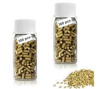 KLEHOPE 600 Pièces Pierre à Briquet de Rechange, Universel Pierre Briquet avec Flacon de Rangement, Pierres pour Briquets pour Clipper et pour Zippo, pour Plupart des Briquets(Or)