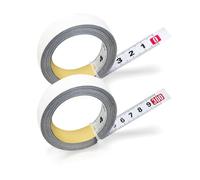 KLEHOPE Mètre Ruban, 2 Pack Metre Ruban 3m, Règle Métrique Auto-Adhésive de Droite à Gauche, de Gauche à Droite Ruban à Mesurer en Métal pour établi & Murs