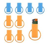 KLEHOPE Porte Briquet, 8 Pièces Housse Briquet Silicone, 59 x 26 x 13 mm Étui à Briquet Élastique Portable Étui de Protection Briquet, pour Contenir et Protéger Briquets