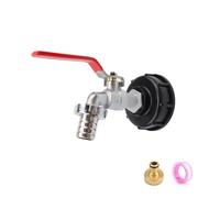 KLEHOPE Raccord Cuve 1000 Litres 3/4 Alliage Robinet Cuve 1/2 Raccord Tuyau D'arrosage, pour Diamètre Tuyau DN60, Connecté Tuyau D'arrosage Réservoir D'eau, Accessoires Réservoir D'eau