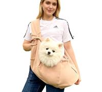 KLEHOPE Sac de transport pour chien - Charge maximale : 7,5 kg - Kaki - En polyester - Pour petits chiens ou autres petits animaux de compagnie