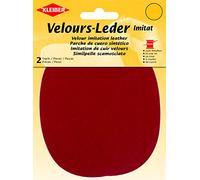 Kleiber 12.5 x 10 cm Patchs à Coudre Simili Daim pour Genoux/Coudes ovales, Rouge