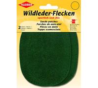 Kleiber Patch ovale daim cuir 12 x 10 cm 1 paire vert