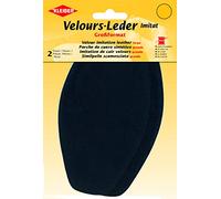 Kleiber 18 x 10 cm Patchs Simili Daim Grands, 1 Paire, Bleu foncé