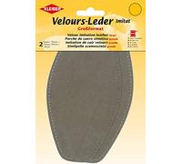 Kleiber 18 x 10 cm Patchs Simili Daim Grands, 1 Paire, Gris
