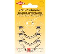 Kleiber 3 Brides/Chaînettes de Suspension pour Manteaux Argent