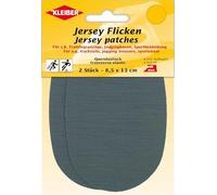 Kleiber 30134 Lot de 2 patchs en jersey élastiques transversaux pour survêtements, pantalons de jogging et toutes sortes de vêtements de sport Gris