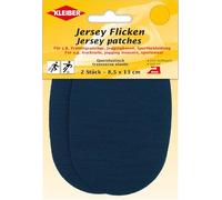 Kleiber 30154 Lot de 2 patchs en jersey élastiques transversaux pour survêtements, pantalons de jogging et toutes sortes de vêtements de sport (bleu foncé)