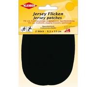 Kleiber 30190 Lot de 2 patchs en jersey élastiques transversaux pour survêtements, pantalons de jogging et toutes sortes de vêtements de sport Noir