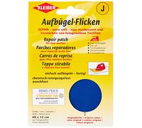 Kleiber 40 x 12 cm Patch Coton thermocollant pour réparer Textiles à Mailles Fines, Bleu