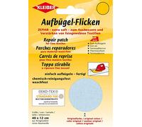 Kleiber 40 x 12 cm Patch Coton thermocollant pour réparer Textiles à Mailles Fines, Bleu Clair