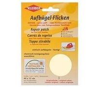 Kleiber 40 x 12 cm Patch Coton thermocollant pour réparer Textiles à Mailles Fines, Crème