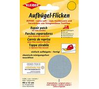Kleiber 40 x 12 cm Patch Coton thermocollant pour réparer Textiles à Mailles Fines, Gris Clair