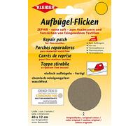 Kleiber 40 x 12 cm Patch Coton thermocollant pour réparer Textiles à Mailles Fines, Marron Clair