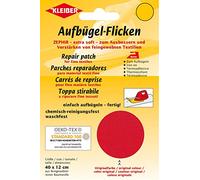 Kleiber 40 x 12 cm Patch Coton thermocollant pour réparer Textiles à Mailles Fines, Rouge