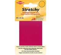 Kleiber 40 x 6 cm Ruban élastique thermocollant réparation vêtements, Rose / Fuschia