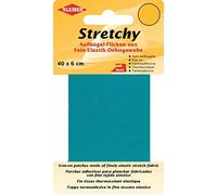 Kleiber 40 x 6 cm Ruban élastique thermocollant réparation vêtements, Vert Turquoise