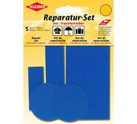 Kleiber Set de 5 patchs autocollants en nylon pour réparer vêtements Bleu