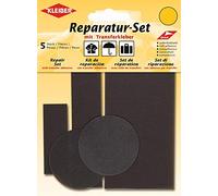 Kleiber 5-Pièces Set Patchs Autocollant Nylon pour réparer vêtements, Marron