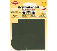Kleiber 5-Pièces Set Patchs Autocollant Nylon pour réparer vêtements, Vert Olive