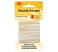 Kleiber 71084 élastique de Cordon/Bricolage Cordon, 66% Polyester - 34% Caoutchouc, Blanc, 500 x 0,14 x 0,14 cm