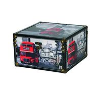Kleiber 91979 Coffre de Rangement Coffret de Rangement London Grande boîte de Rangement, boîte, Bois, Noir, 30 x 18, 5 cm