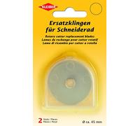 Kleiber 92060 Lames pour Roue de Coupe de Rechange (Cutter Rotatif), Acier Inoxydable, Argent, 4,5 x 4,5 x 0,1 cm