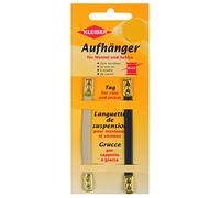 Kleiber Accroche-Manteau Plastique/métal à Coudre, Pack de 2, Beige/Marron