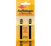 Kleiber Accroche-Manteau Plastique/métal à Coudre, Pack de 2, Noir