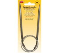 Kleiber Aiguille à tricoter circulaire en métal gris 6 mm