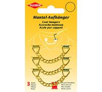Kleiber Chaînette métallique à Coudre pour Suspendre, Set de 3, Or
