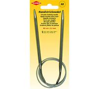 Kleiber + Co. GmbH Aiguille à tricoter circulaire, métal, gris, 80 cm x 5,5 mm