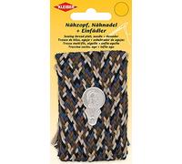 Kleiber + Co. GmbH Nähzopf, Nähnadel und Einfädler Tresse Coudre et enfile-Aiguille, Polyester, Marron/Beige, 60 cm