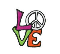 Kleiber Écusson thermocollant Motif Hippie Love Peace 5,5 x 6 cm