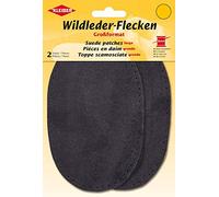 Kleiber Grands Patchs en Daim à Coudre/Pantalon/Manches, Gris