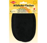 Kleiber Grands Patchs en Daim à Coudre/Pantalon/Manches, Noir