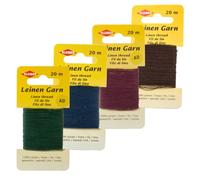 Kleiber Heritage & Outdoor Lot de 4 fils de lin - Vert, bleu marine, bordeaux et marron - Réparation d'engrenages très résistants.