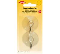 kleiber kleiber crochet ventouse set de 2 plastique transparent noir noir Noir